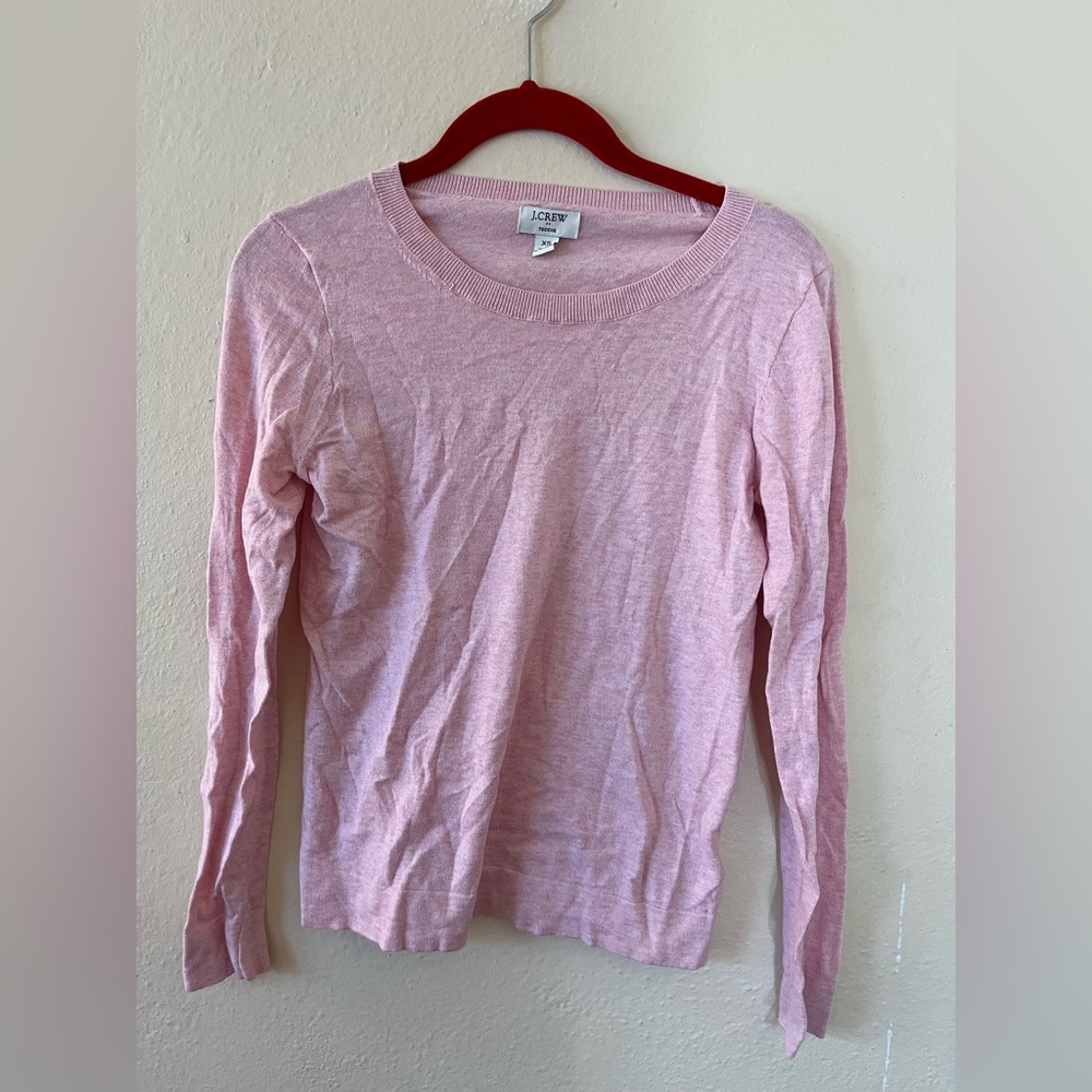 J. Crew Light Pink Long Sleeve Sweatshirt